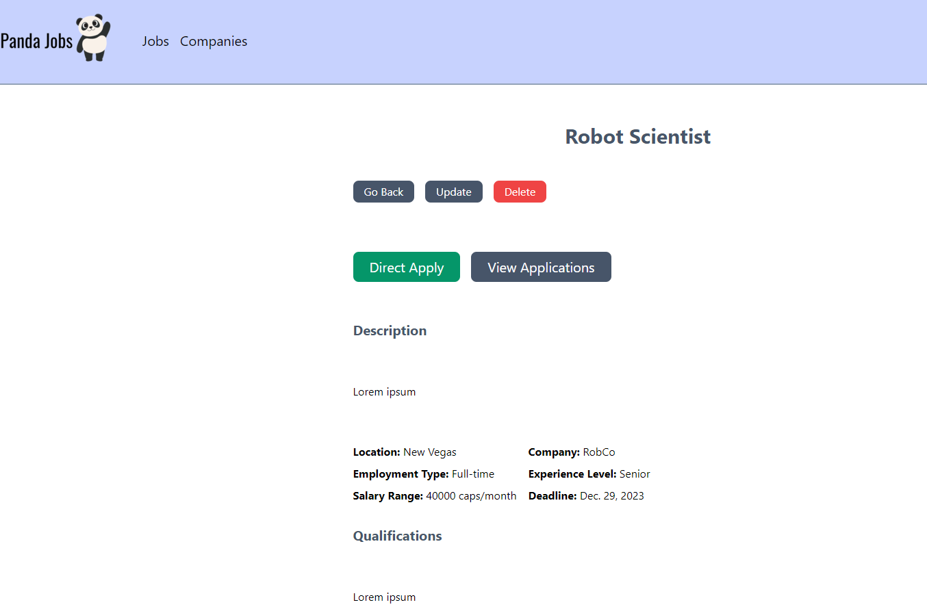 Job Board Using Django Web Framework